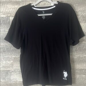 U.S. Polo Assn. Black Men's V-Neck Shirt